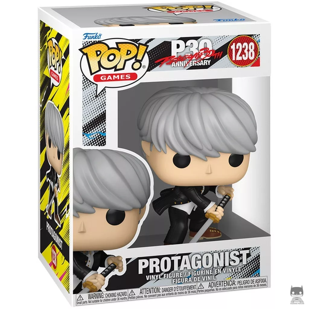 Figura Funko Pop! Protagonista (Persona 4) (30.º aniversario) en su caja