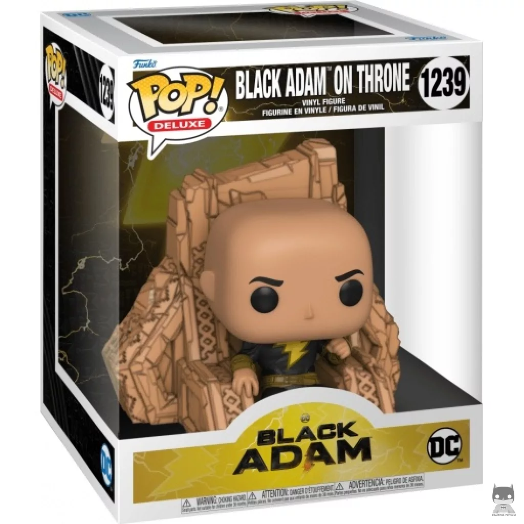 Figura Funko Pop! Black Adam en el trono en su caja