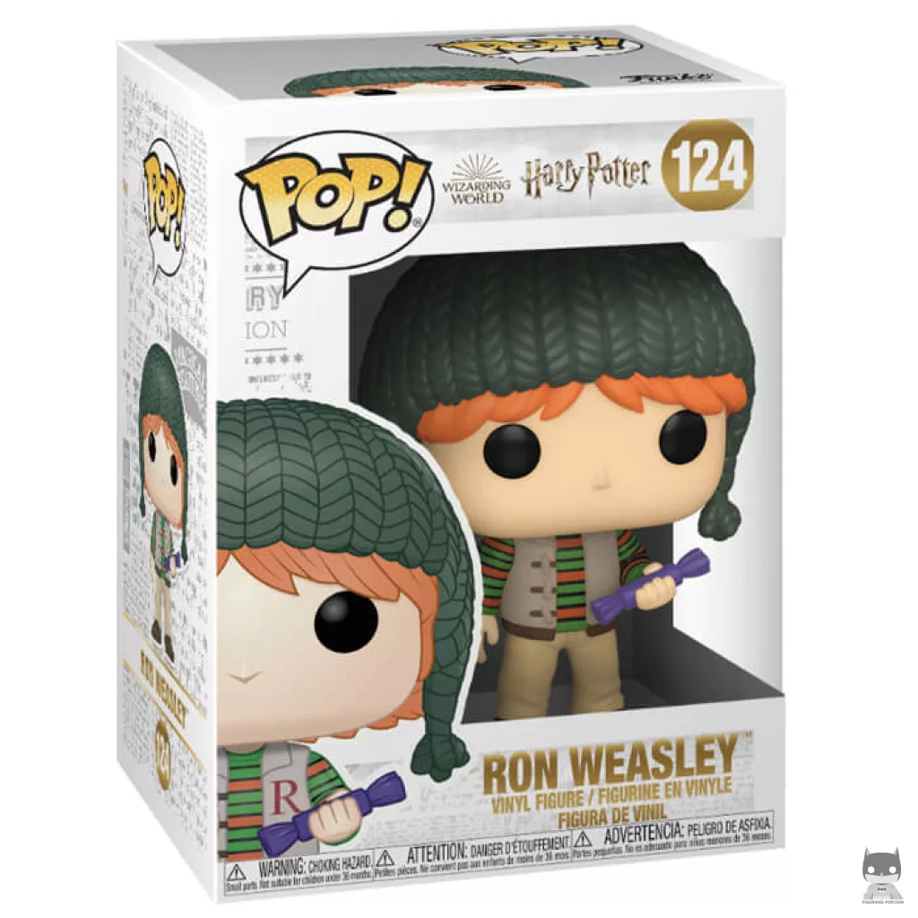 Figura Funko Pop! Ron Weasley (Navidad) en su caja