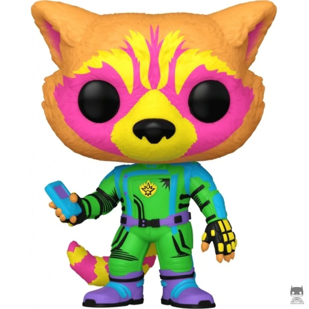 Figura Funko Pop! Rocket (Luz negra) (Guardianes de la Galaxia Vol. 3)