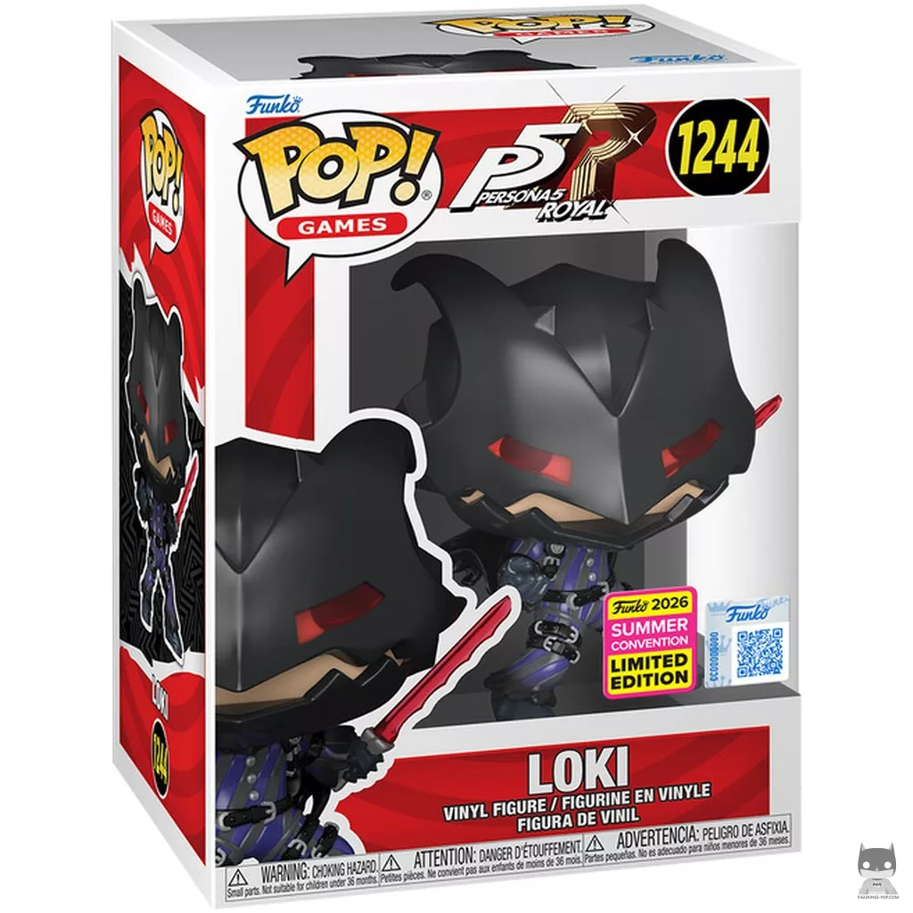Figura Funko Pop! Loki con espada en su caja