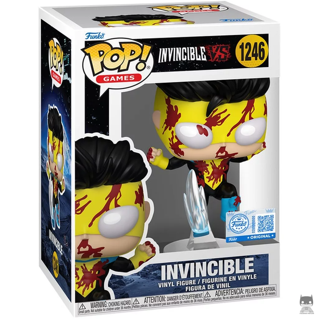 Figura Funko Pop! Invencible (Patada voladora & Ensangrentado) en su caja