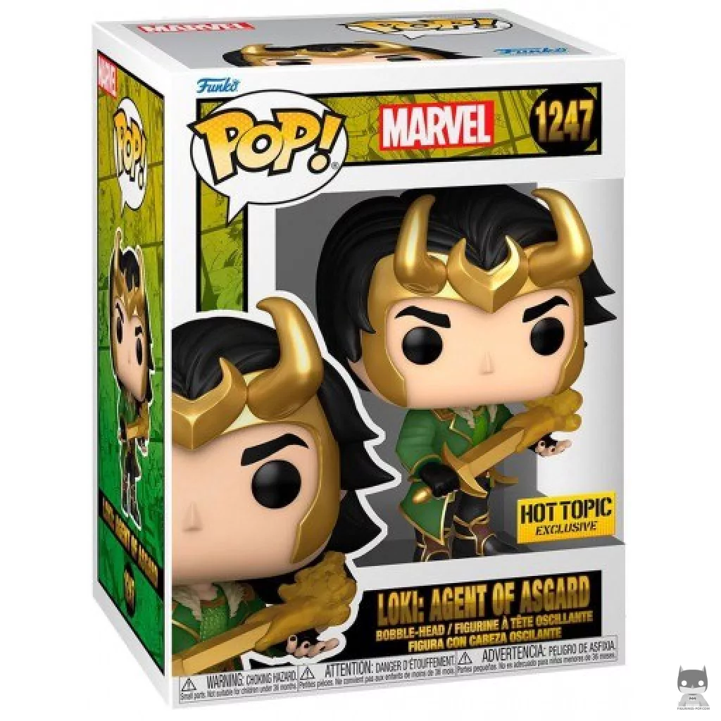 Figura Funko Pop! Loki, Agente de Asgard en su caja