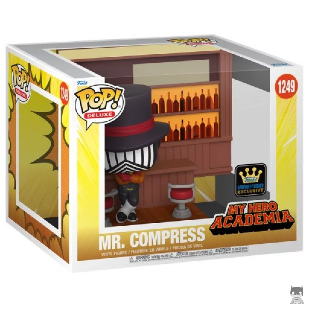 Figura Funko Pop! Liga de Villanos: Mr. Compress en su caja