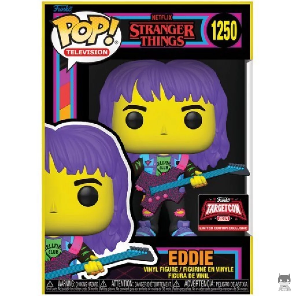 Figura Funko Pop! Eddie (Luz negra) en su caja