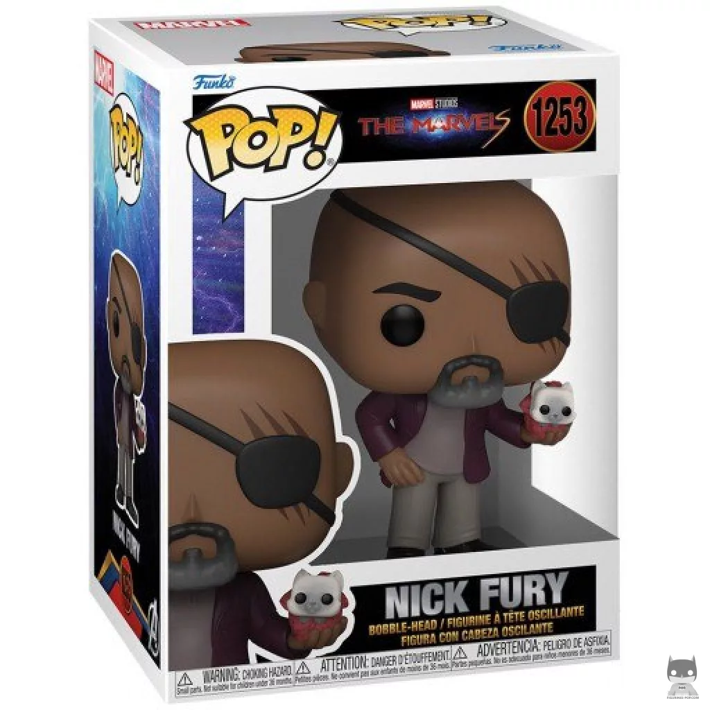 Figura Funko Pop! Nick Fury en su caja