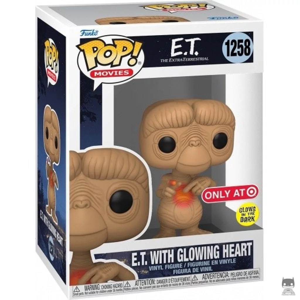 Figura Funko Pop! E.T. con el corazón brillante (Brilla en la oscuridad) en su caja