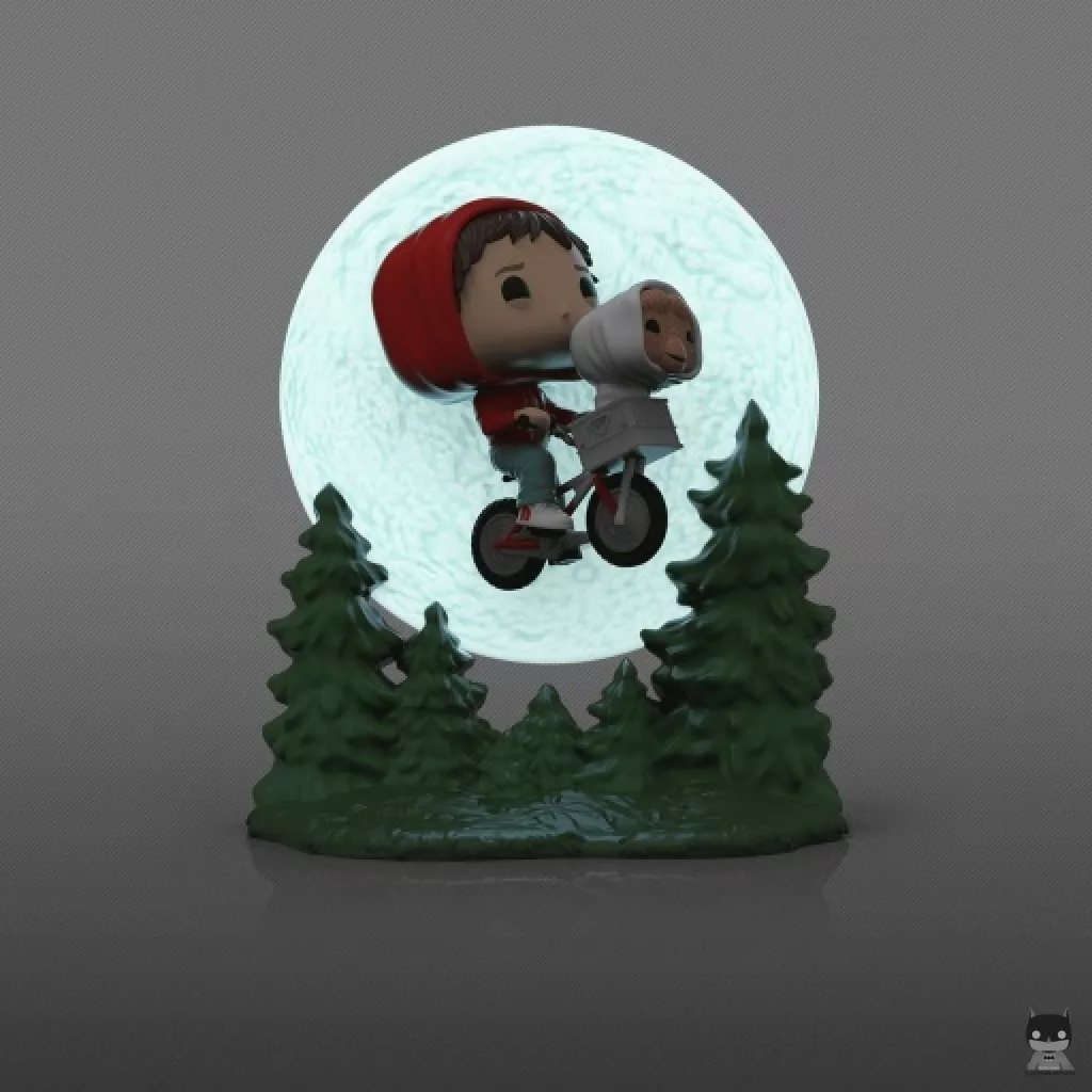 Figura Funko Pop! Elliott & E.T. volando en bici (Brilla en la oscuridad) (E.T., el extraterrestre)