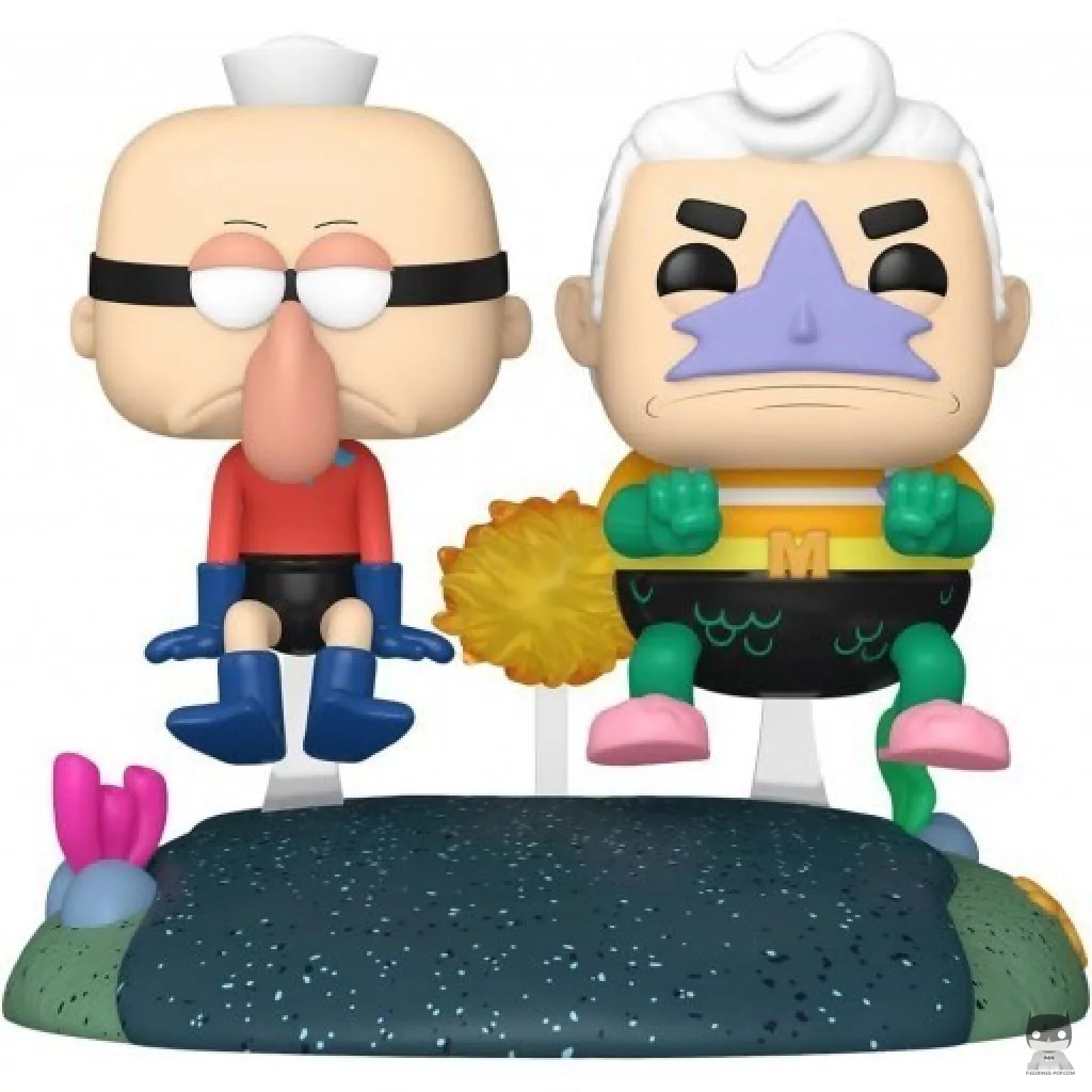 Figura Funko Pop! Sirenoman & Chico Percebe con el Barcomóvil invisible (Bob Esponja)