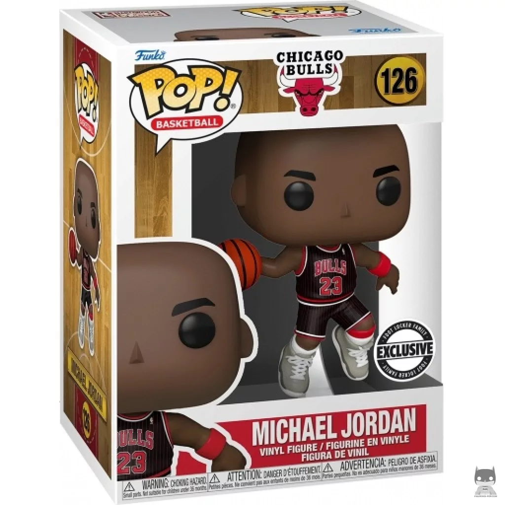 Figura Funko Pop! Michael Jordan (Camiseta negra) en su caja