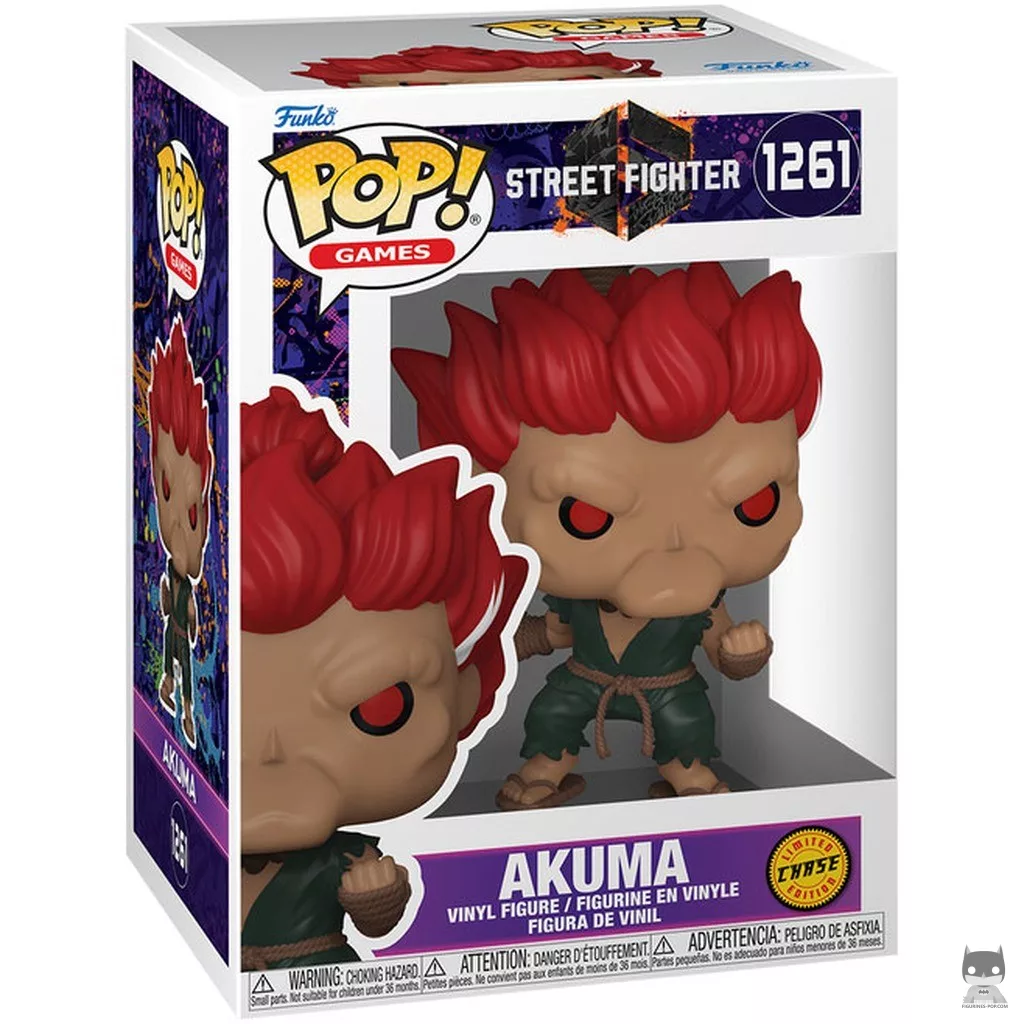 Figura Funko Pop! Akuma (Chase) en su caja