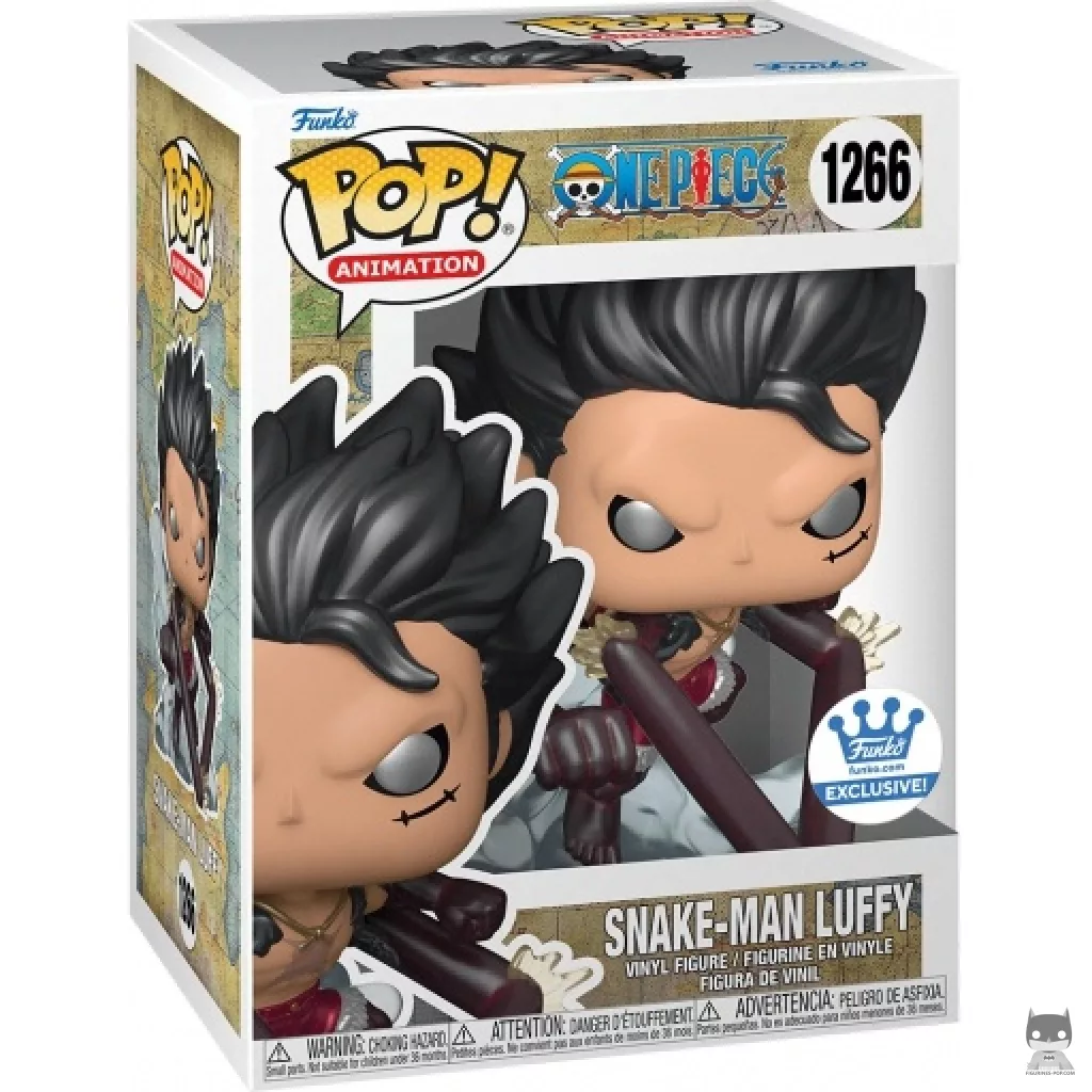 Figura Funko Pop! Luffy Snake-Man (Metalizado) en su caja