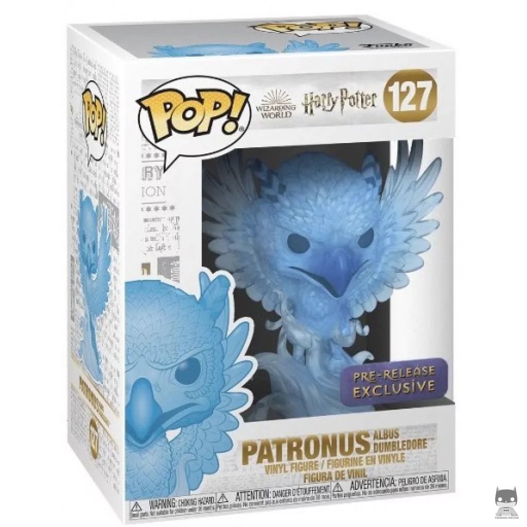 Figura Funko Pop! Patronus de Albus Dumbledore (Translúcido) en su caja