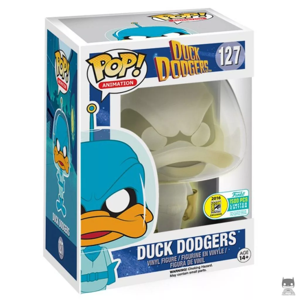 Figura Funko Pop! Duck Dodgers (Blanco) en su caja