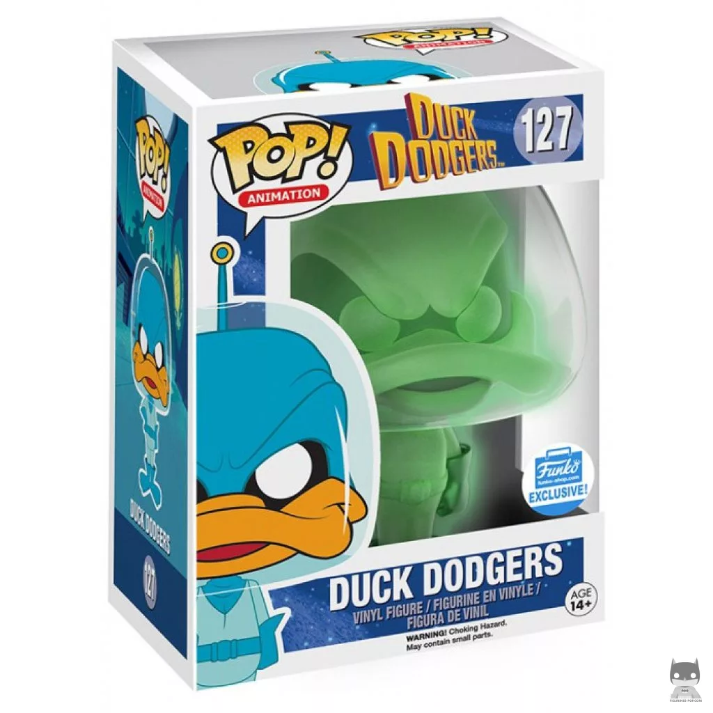 Figura Funko Pop! Duck Dodgers (Verde) en su caja