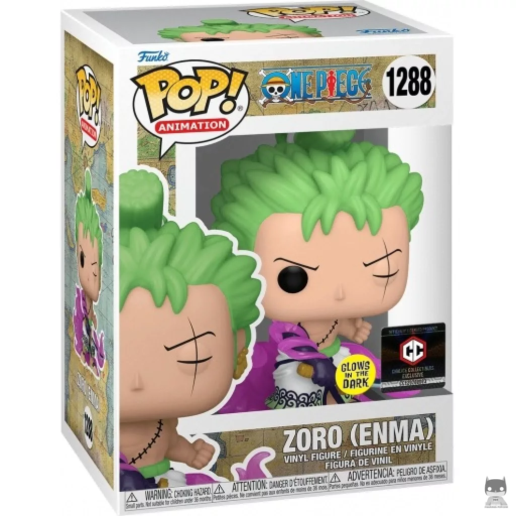 Figura Funko Pop! Zoro (Enma) (Brilla en la oscuridad) en su caja