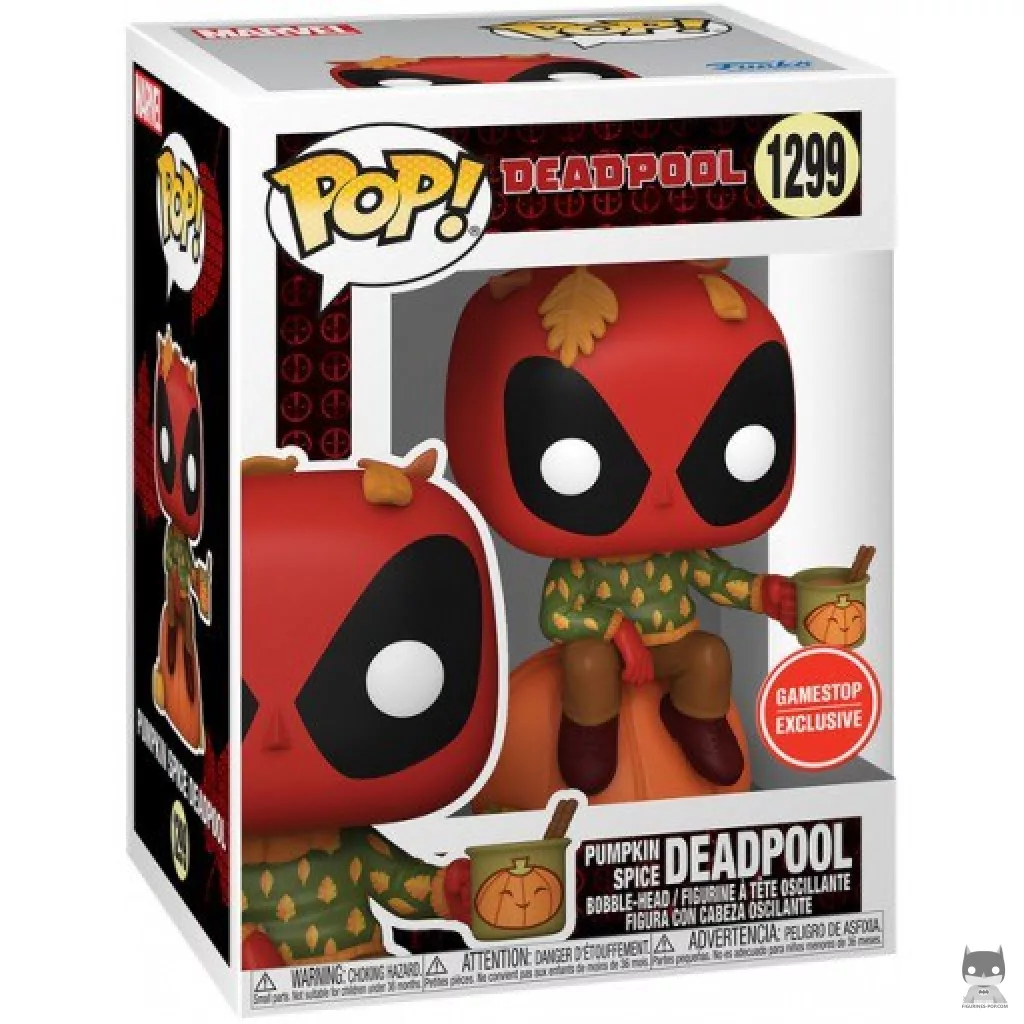 Figura Funko Pop! Deadpool especias de calabaza en su caja