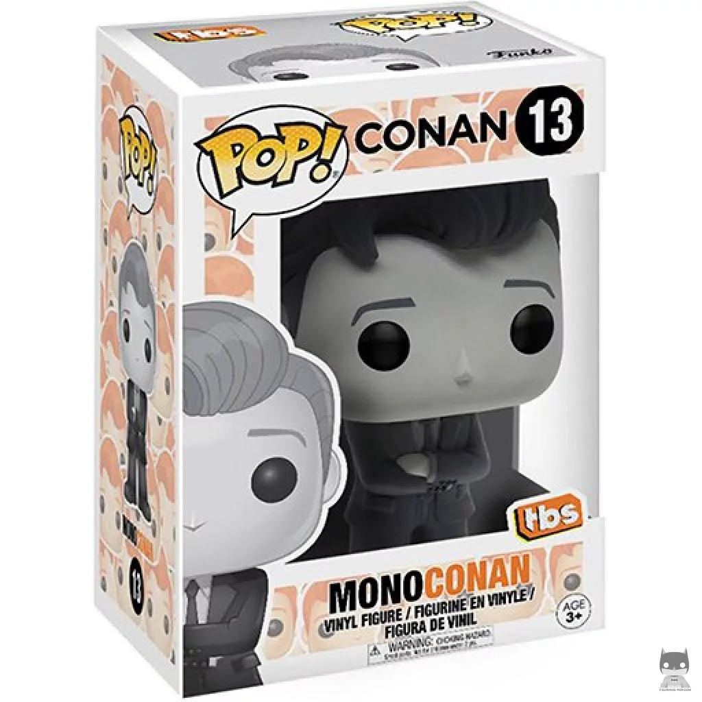 Figura Funko Pop! Conan O'Brien (Blanco y negro) en su caja