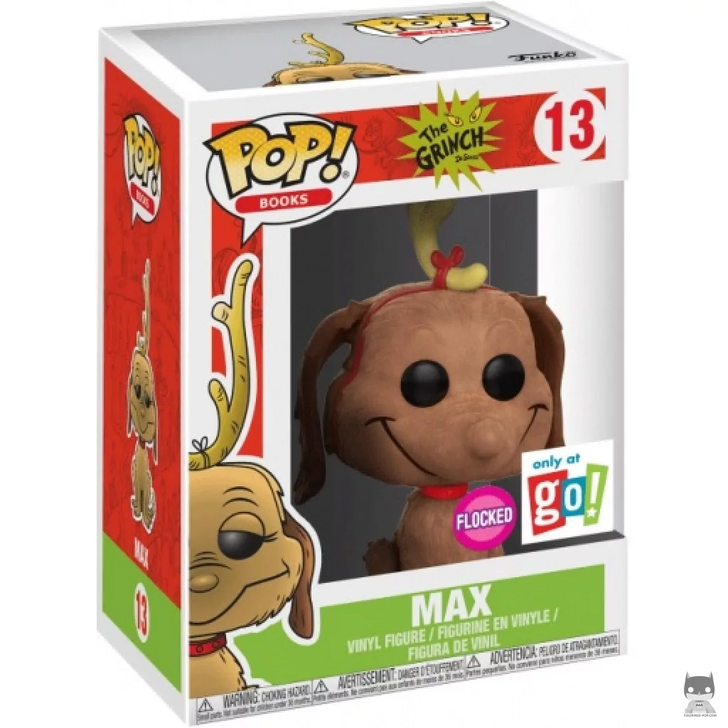 Figura Funko Pop! Max el perro (Flocado) en su caja