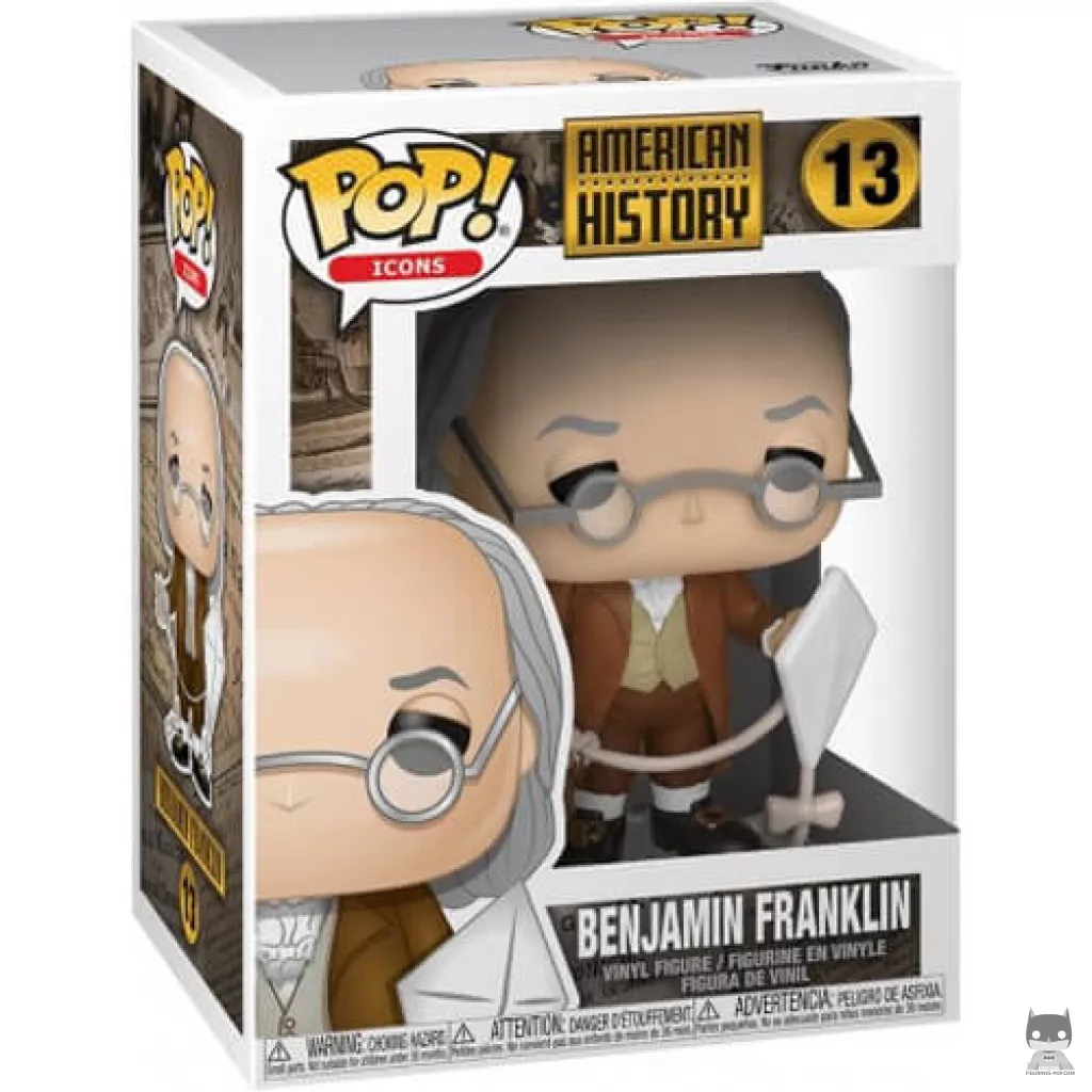 Figura Funko Pop! Benjamin Franklin en su caja
