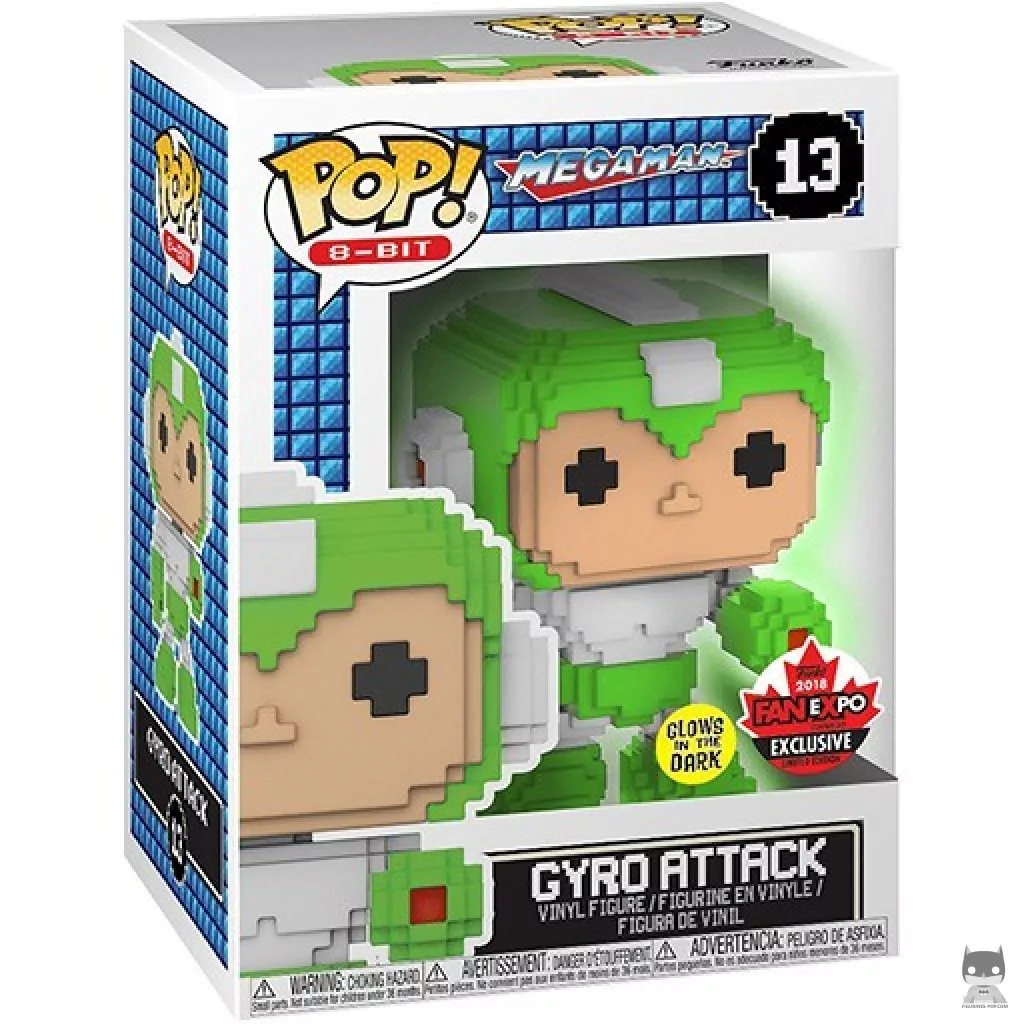 Figura Funko Pop! Mega Man (Gyro Attack) en su caja