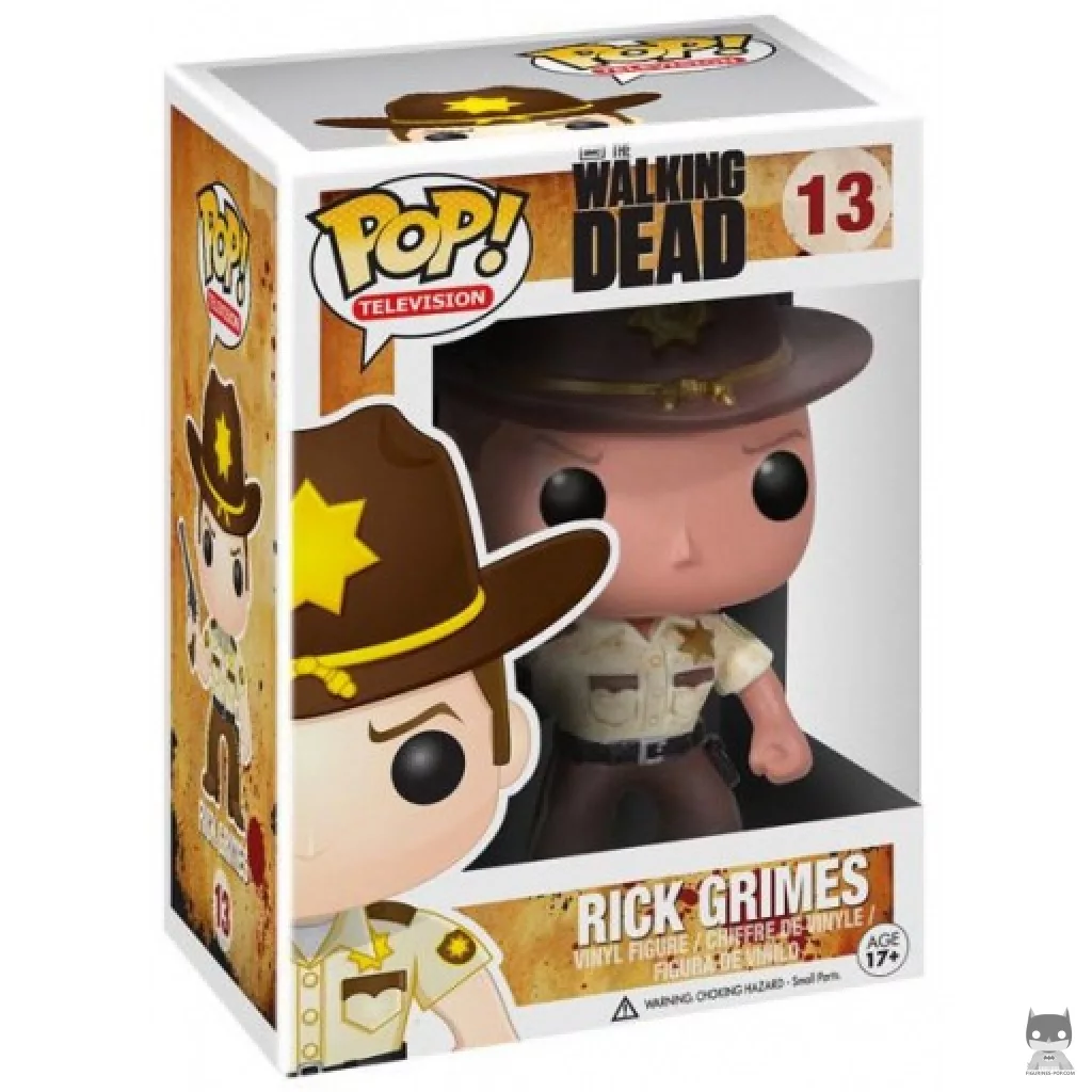 Figura Funko Pop! Rick Grimes policía en su caja