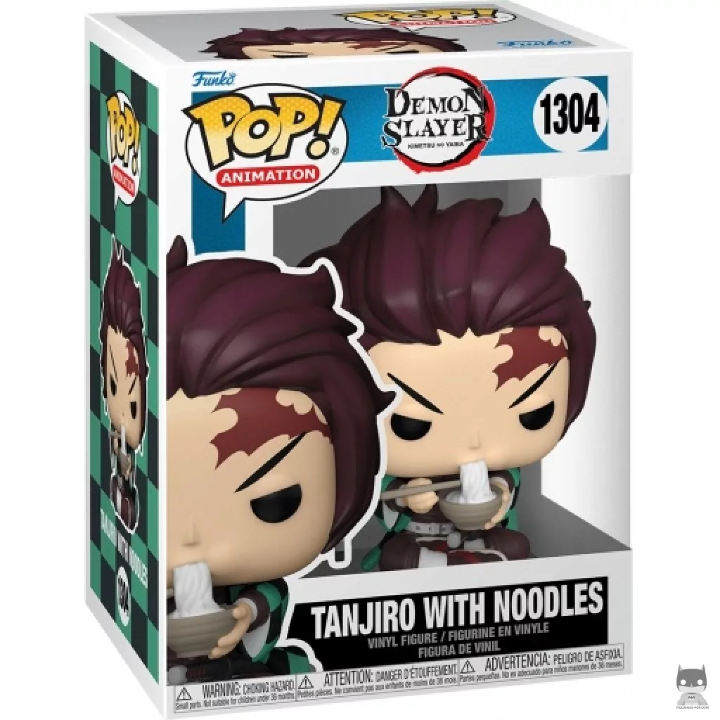 Figura Funko Pop! Tanjiro con fideos en su caja