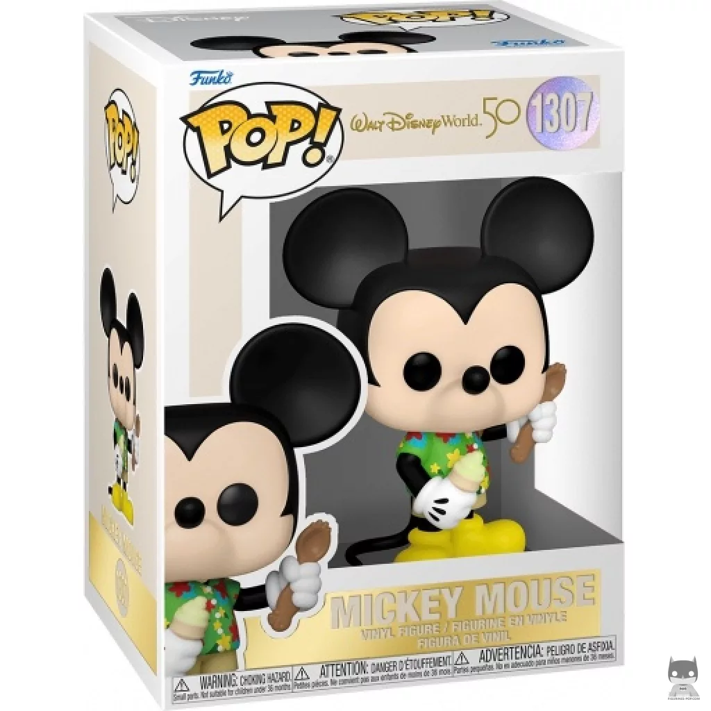 Figura Funko Pop! Mickey Mouse aloha en su caja