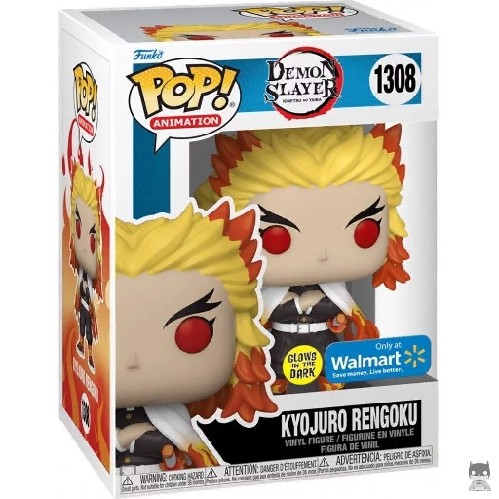 Figura Funko Pop! Kyojuro Rengoku (Brilla en la oscuridad) en su caja