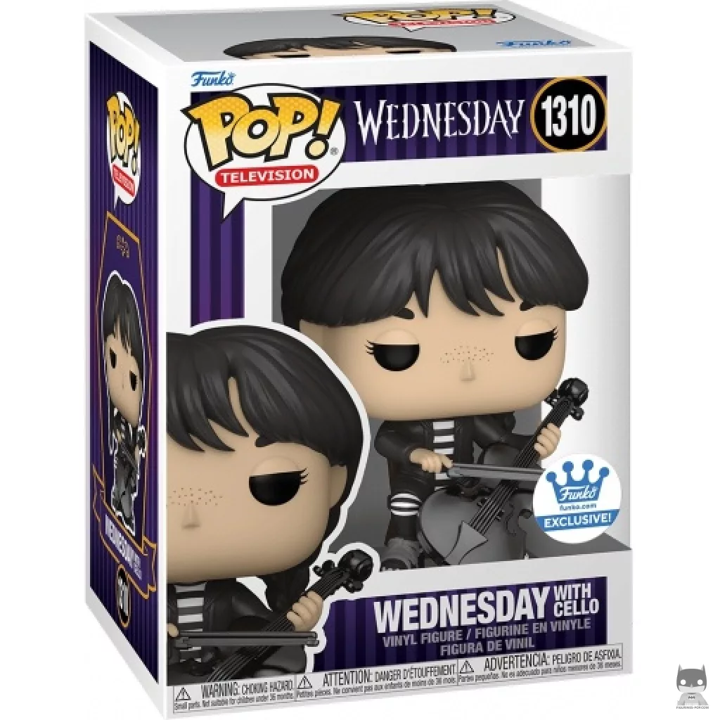 Figura Funko Pop! Miércoles con violonchelo en su caja