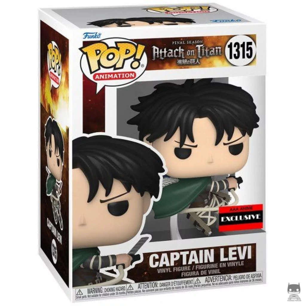 Figura Funko Pop! Capitán Levi en su caja
