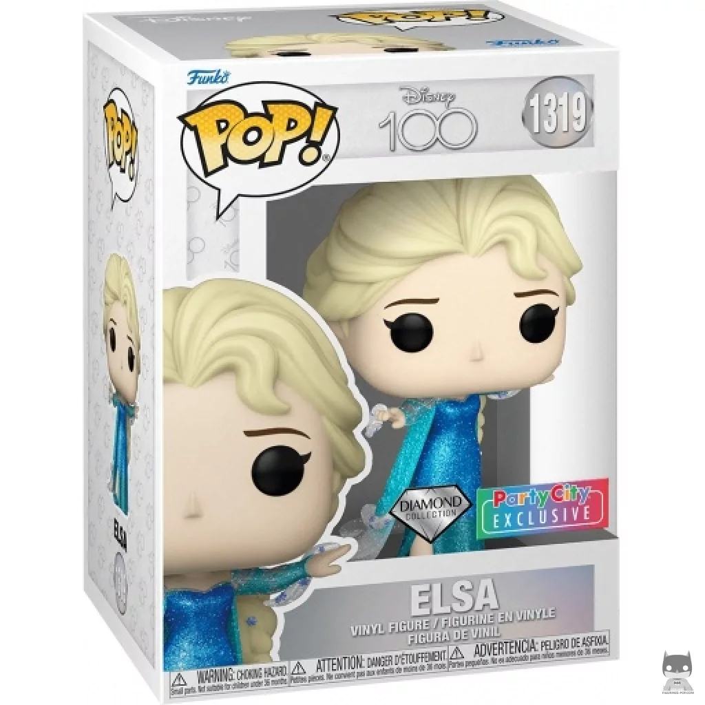Figura Funko Pop! Elsa (Purpurina de diamante) en su caja