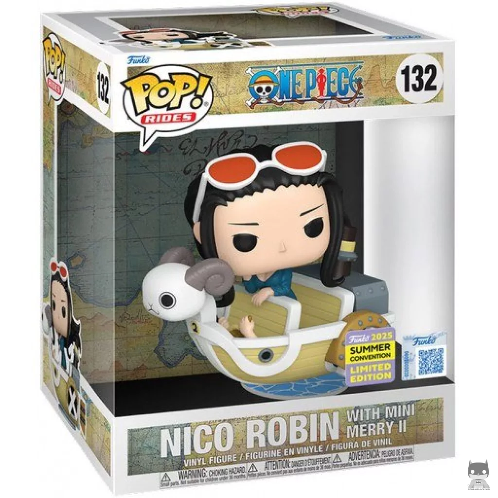 Figura Funko Pop! Nico Robin con el Mini Merry II en su caja