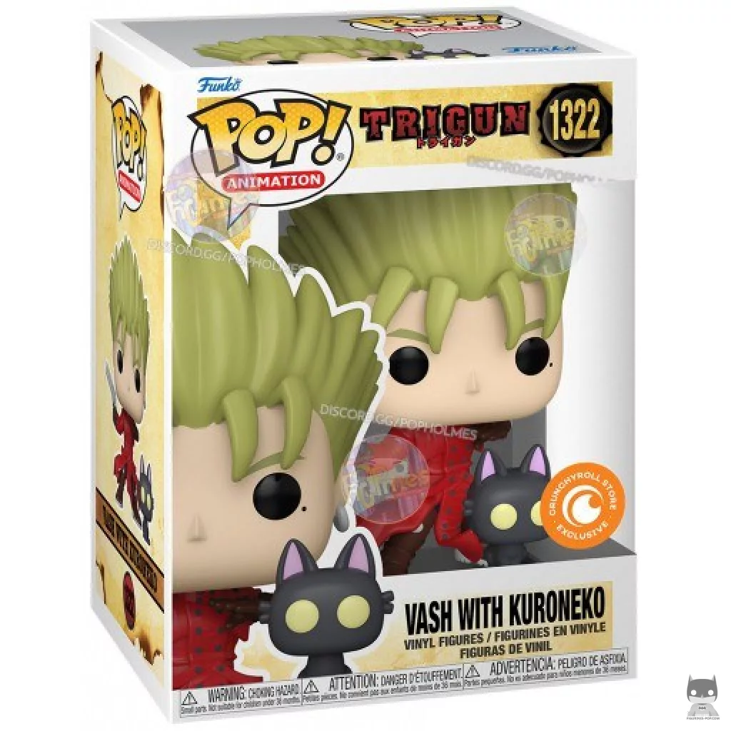 Figura Funko Pop! Vash con Kuroneko en su caja