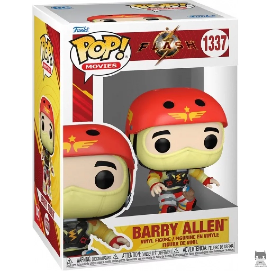 Figura Funko Pop! Barry Allen con traje prototipo en su caja