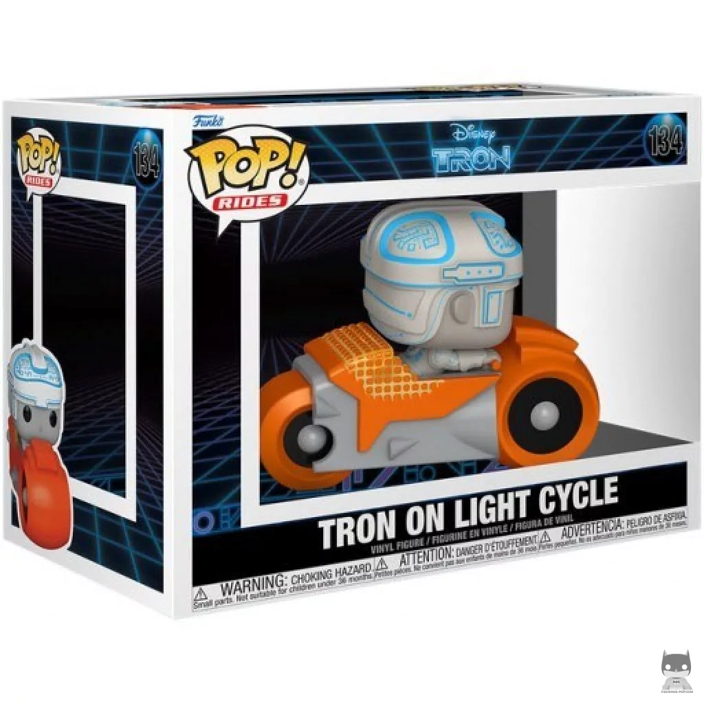 Figura Funko Pop! Tron en la moto de luz en su caja