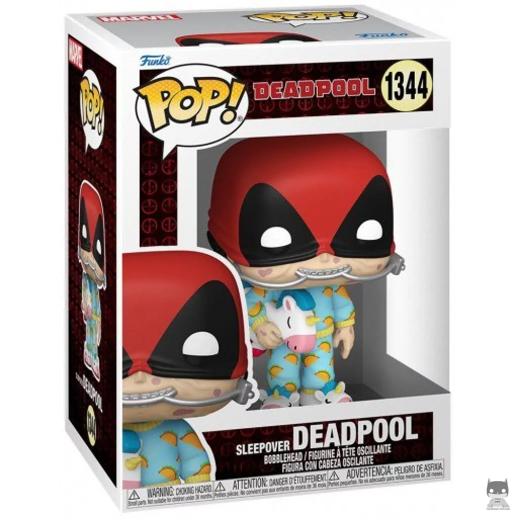 Figura Funko Pop! Deadpool fiesta de pijamas en su caja