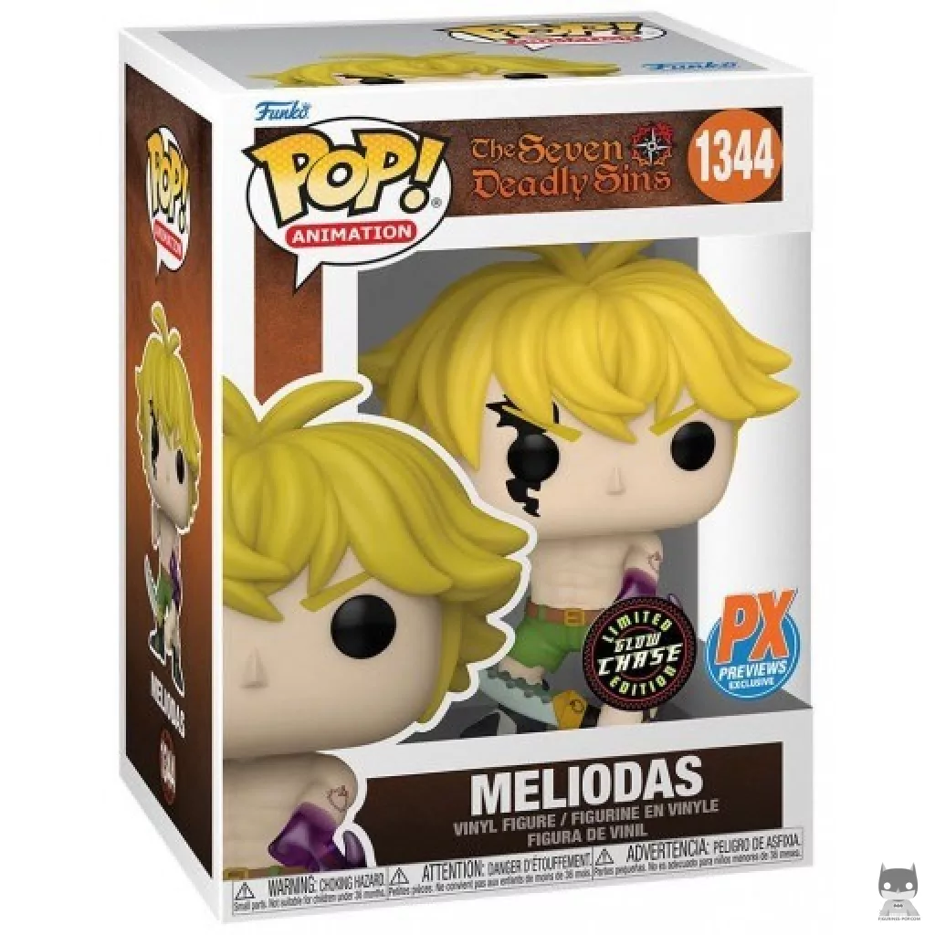 Figura Funko Pop! Meliodas Modo Demonio (Chase & Brilla en la oscuridad) en su caja