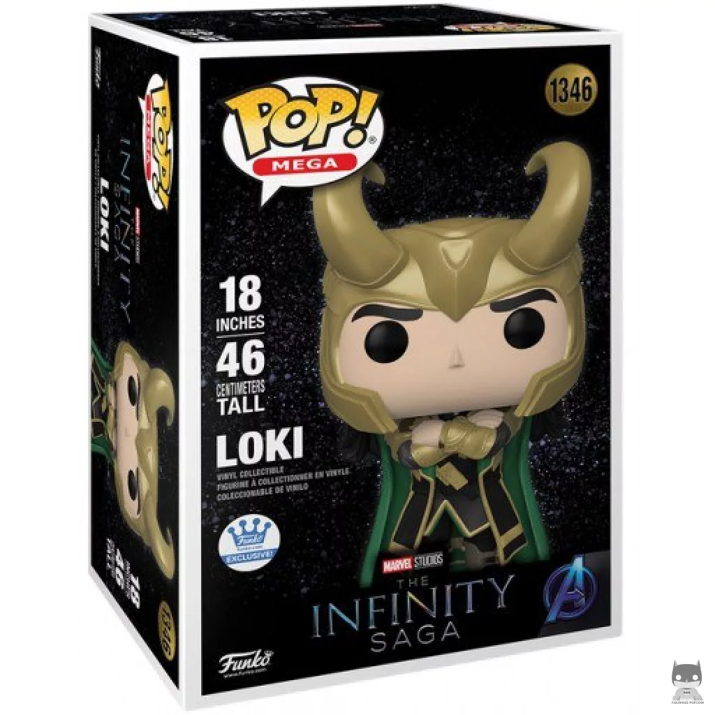 Figura Funko Pop! Loki (Supersized 18'') en su caja