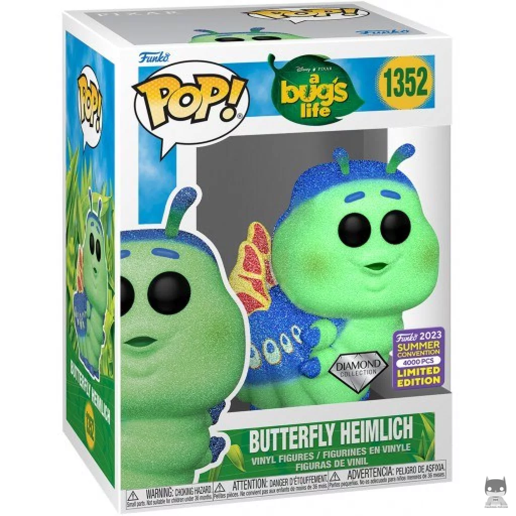 Figura Funko Pop! Heimlich mariposa (Purpurina diamante) en su caja