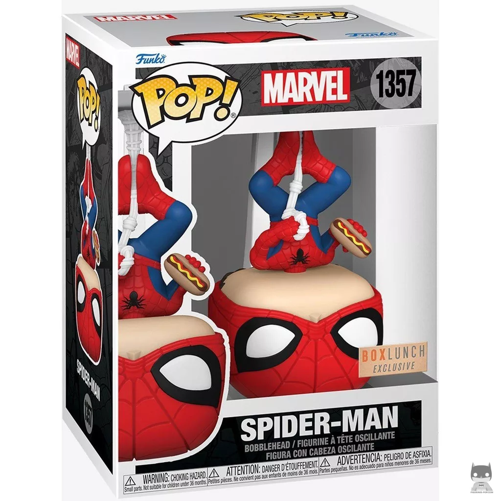 Figura Funko Pop! Spider-Man con perrito caliente en su caja