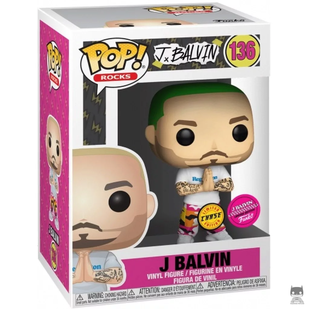 Figura Funko Pop! J. Balvin (Chase) en su caja