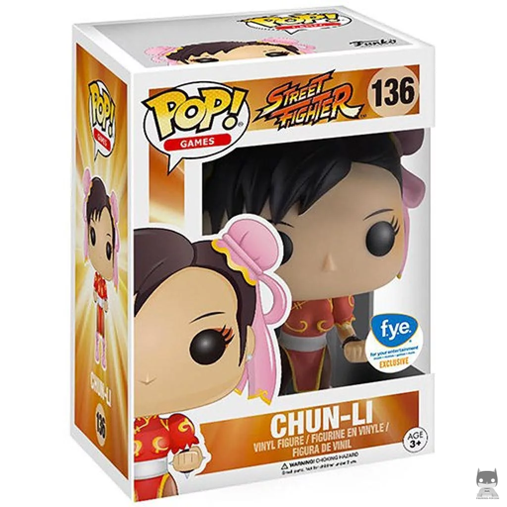 Figura Funko Pop! Chun-Li (Rojo) en su caja