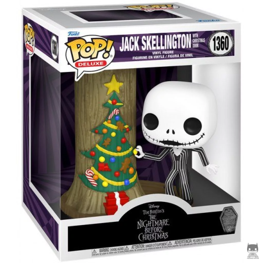Figura Funko Pop! Jack Skellington con la puerta de Navidad en su caja