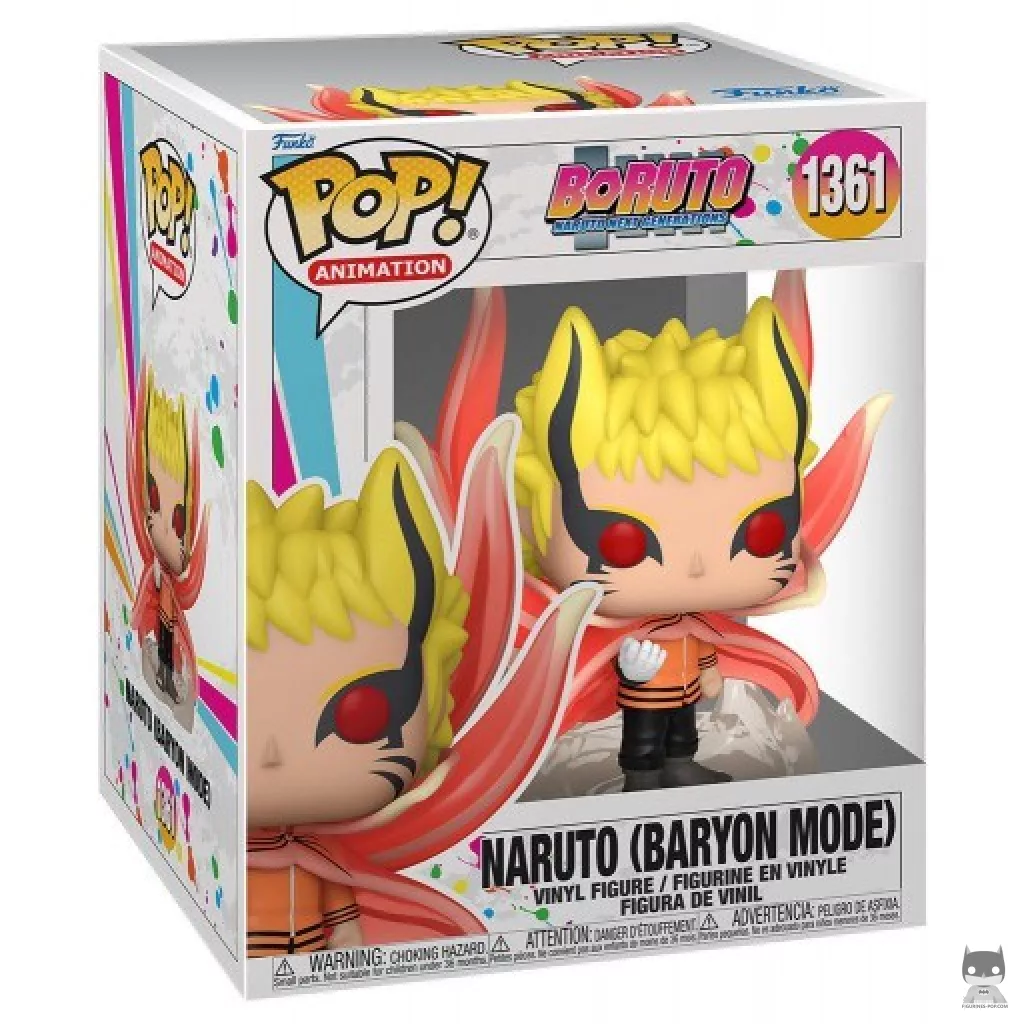 Figura Funko Pop! Naruto (Modo Barión) (Supersized) en su caja