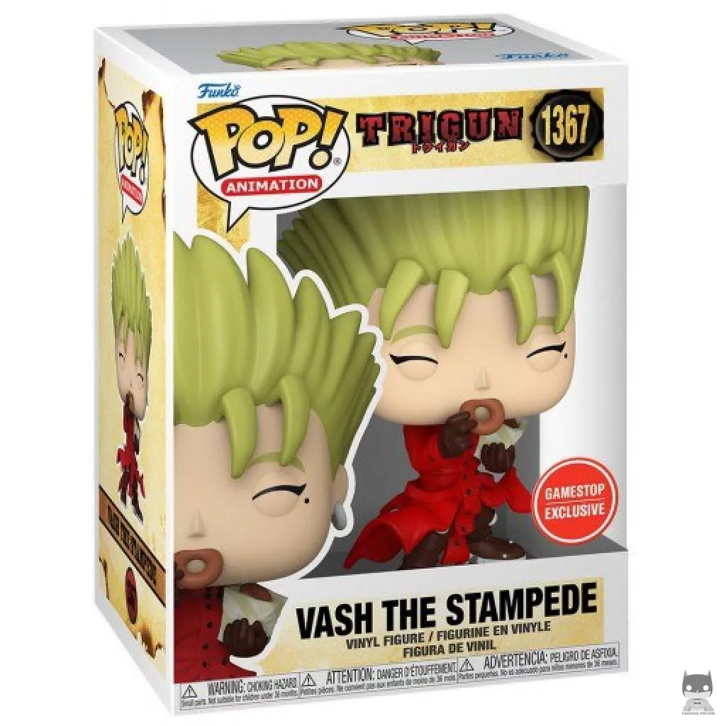 Figura Funko Pop! Vash the Stampede con donuts en su caja