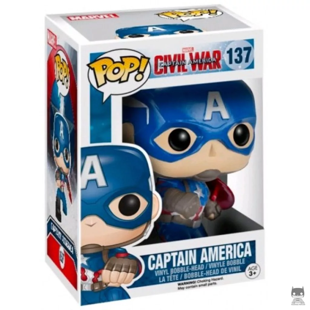 Figura Funko Pop! Capitán América en su caja