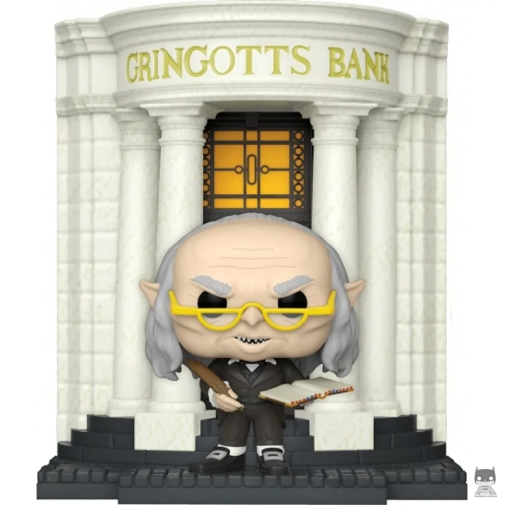 Figura Funko Pop! Jefe de los duendes de Gringotts con el banco Gringotts (Callejón Diagon) (Harry Potter)
