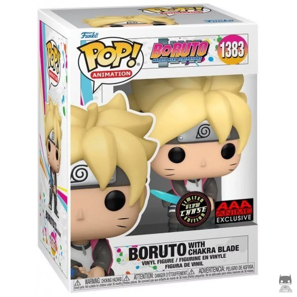 Figura Funko Pop! Boruto con espada de chakra (Chase & Brilla en la oscuridad) en su caja