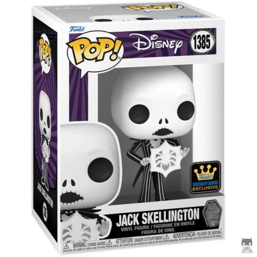 Figura Funko Pop! Jack Skellington con copo de nieve en su caja
